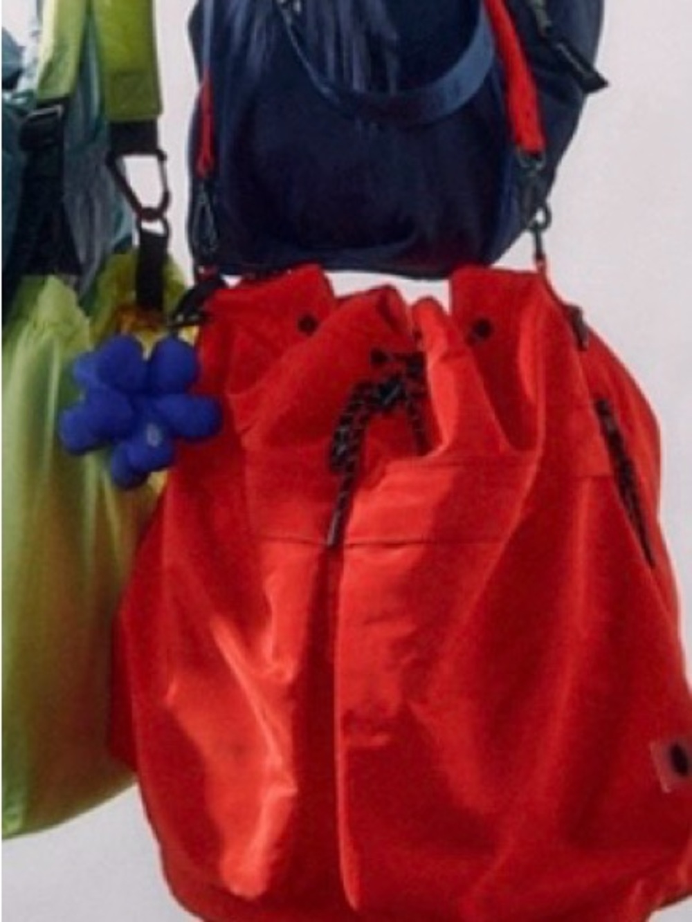 NWOT FP Movement by Free People Red Drawstring Tote with Rope Accent
